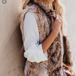 Faux fur vest